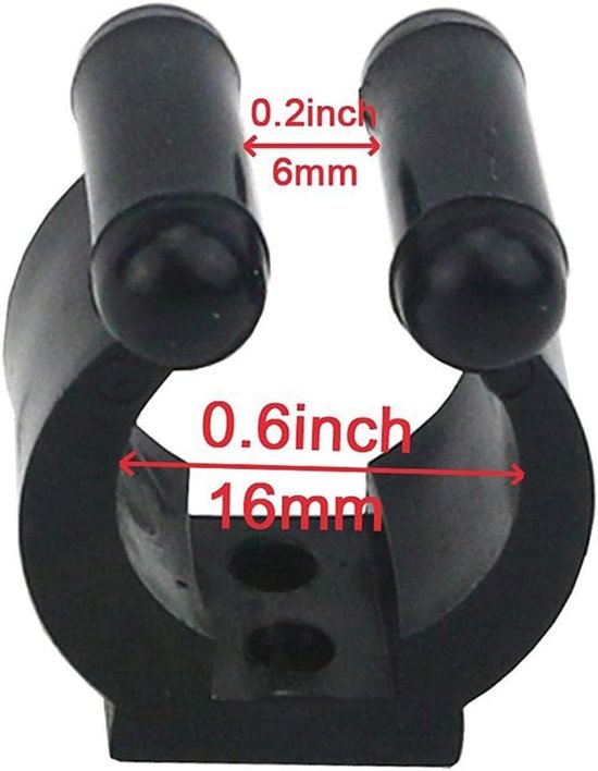 Billiard Snooker Cue Locating Clip Holder en Fishing Rod Holder Clips voor Pool en Vissen - 12 Stuks Zwart — afbeelding 5