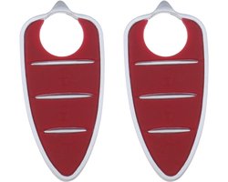 2Pcs 3 Buttons Car Remote Key Chain Button Pads Compatible with Alfa Romeo Mito Giulietta Rubber Keyboard for Car Smart Remote Replacement Parts,