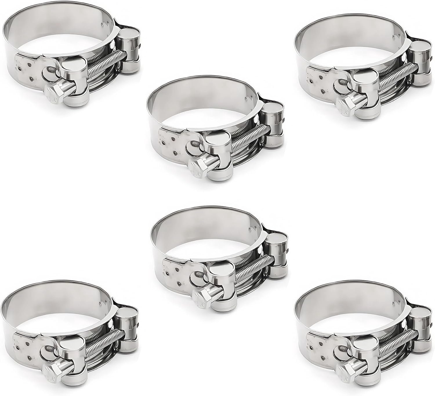 6 stuks scharnierboutklemmen roestvrij staal spanningsbereik 29-31 mm - Homevero
