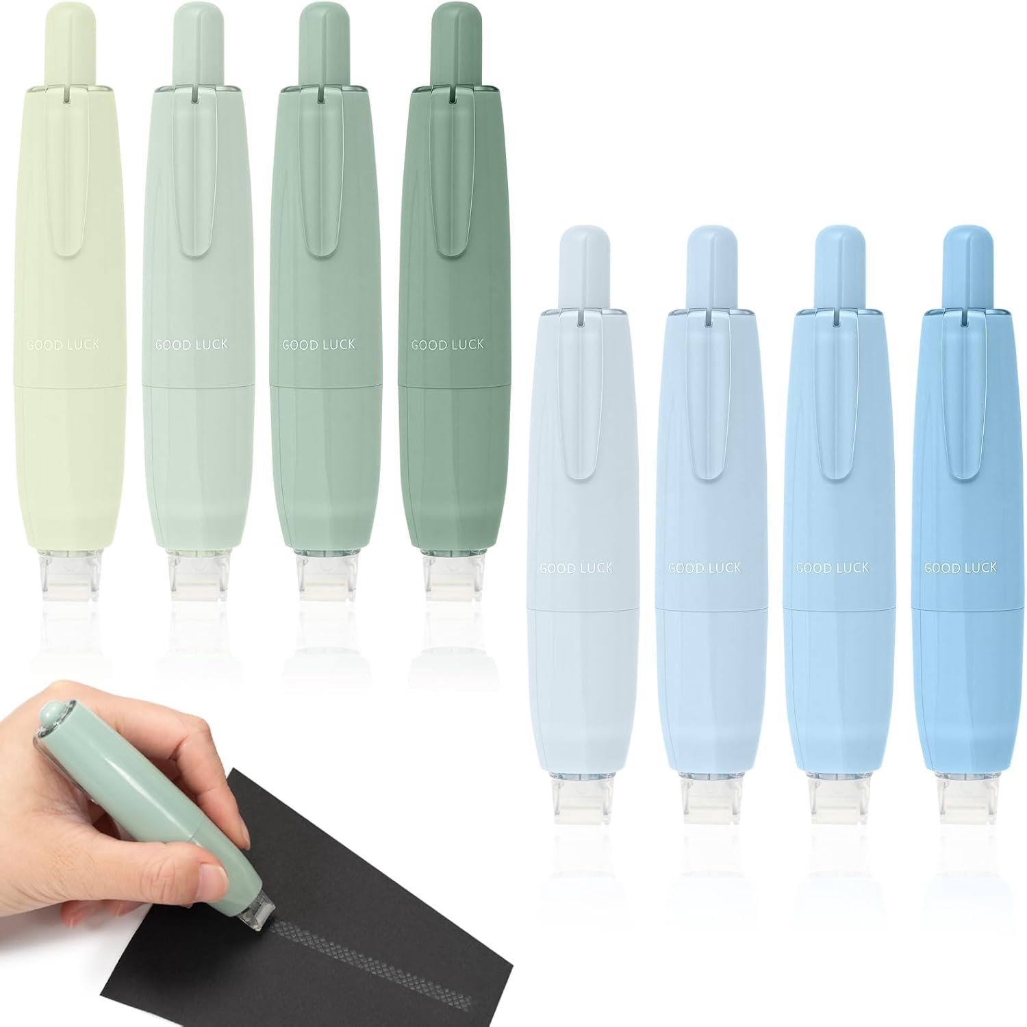 SnelShoppen - Pack van 8 Zelfklevende Dubbelzijdige Tape Roller Pennen voor Foto's, Scrapbook en Fotoalbums - Innovatief Ontwerp, Ideaal voor School,