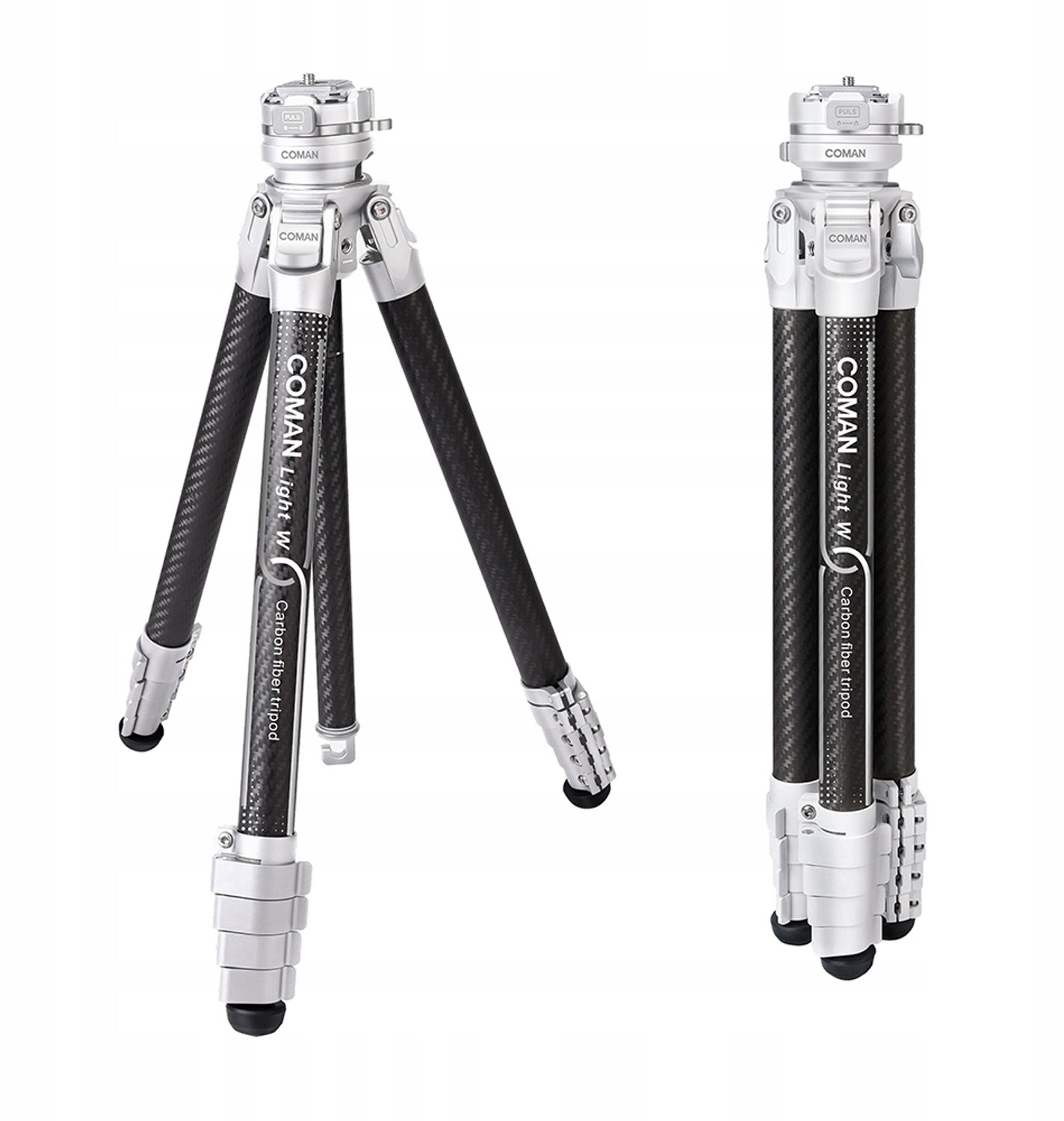 Lichtgewicht Carbon Statief 158cm Wit - Professioneel Fotografie Tripod