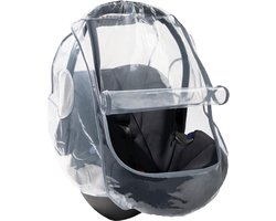 Maxi-Cosi SnelShoppen - Universele regenhoes voor autostoelen met ritsopening - Geschikt voor , Cybex, Graco, Joie, Nuna - Dubbele ventilatie, grijs