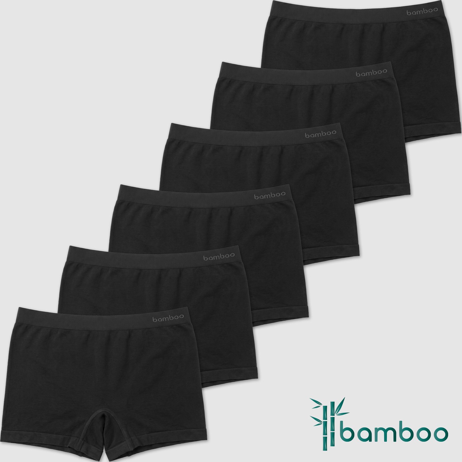 Henry Rubens - Dames Boxershorts - Bamboe - Naadloos - 6-Pack - Zwart - XXL/3XL