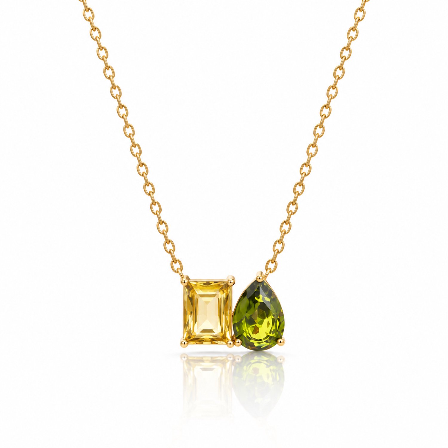 Maevi® Geboortesteen Ketting - Kleur: Goud - Maand: November - Hoge Kwaliteit - RVS / Stainless Steel - Birthstone Necklace - Geboorte / Verjaardag Cadeau - Kraamcadeau - Incl. Luxe Verpakking - Mama / Moeder / Vrouw - Verkleurt Niet - Geboorte Steen