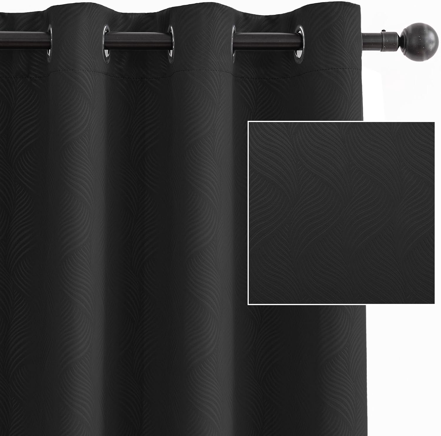 Gordijnen met ringen, set van 2, 140x180 cm