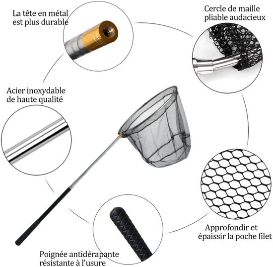 Opvouwbaar Schepnet met Telescopisch Handvat voor Vissers — afbeelding 4
