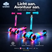 Wölkli Noaz Kinderstep - step 3 wielen - leeftijdsgroep 3+ - max 50kg - LED verlichting in de wielen - verlichting voetenplank - hoogte verstelbaar