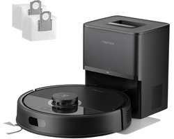 Roborock Q7 L5+ Set-Robotstofzuiger-Dubbel Anti-Tangle Systeem-8000 Pa Zuigkracht-Elektronische Watertank-LiDAR-Navigatie-Ideaal voor Tapijten en Dierenharen-Zwart