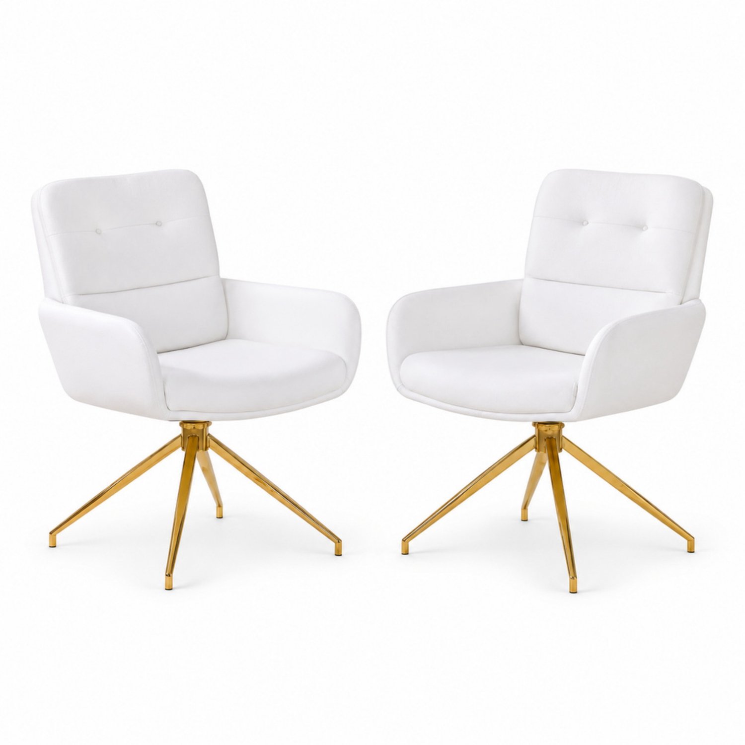 LONG DRAGON - Eetkamerstoelen - Set van 2 - Zwart - 360 graden draaibaar