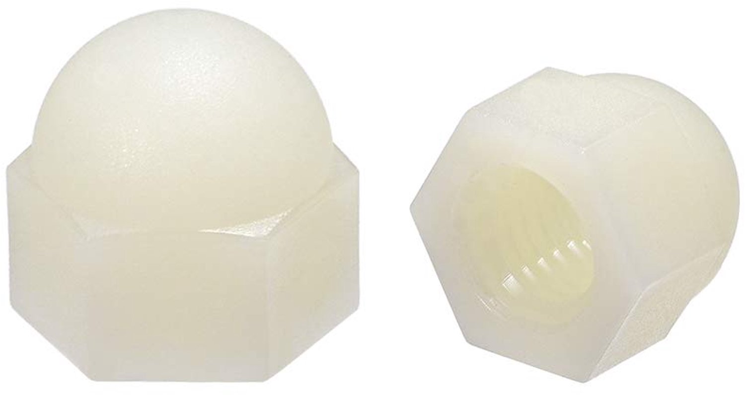 M8 dopmoer zeskant 13 mm - nylon wit - corrosiebestendig - eenvoudig te monteren - 20 stuks - ServiceTopper