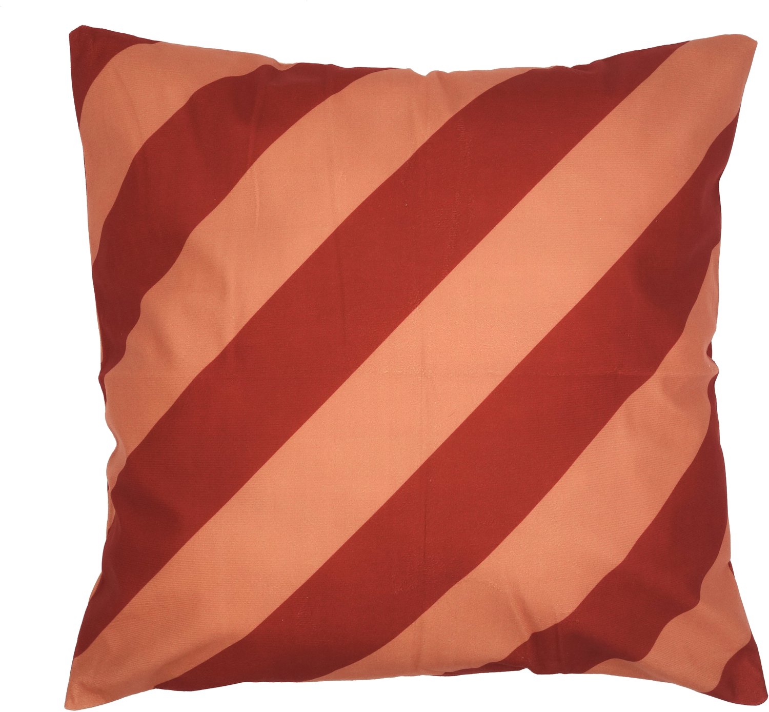 Kussenhoes Diagonaal Streep Gestreept Terra Zalm 45 x 45 cm | Exclusief binnenkussen