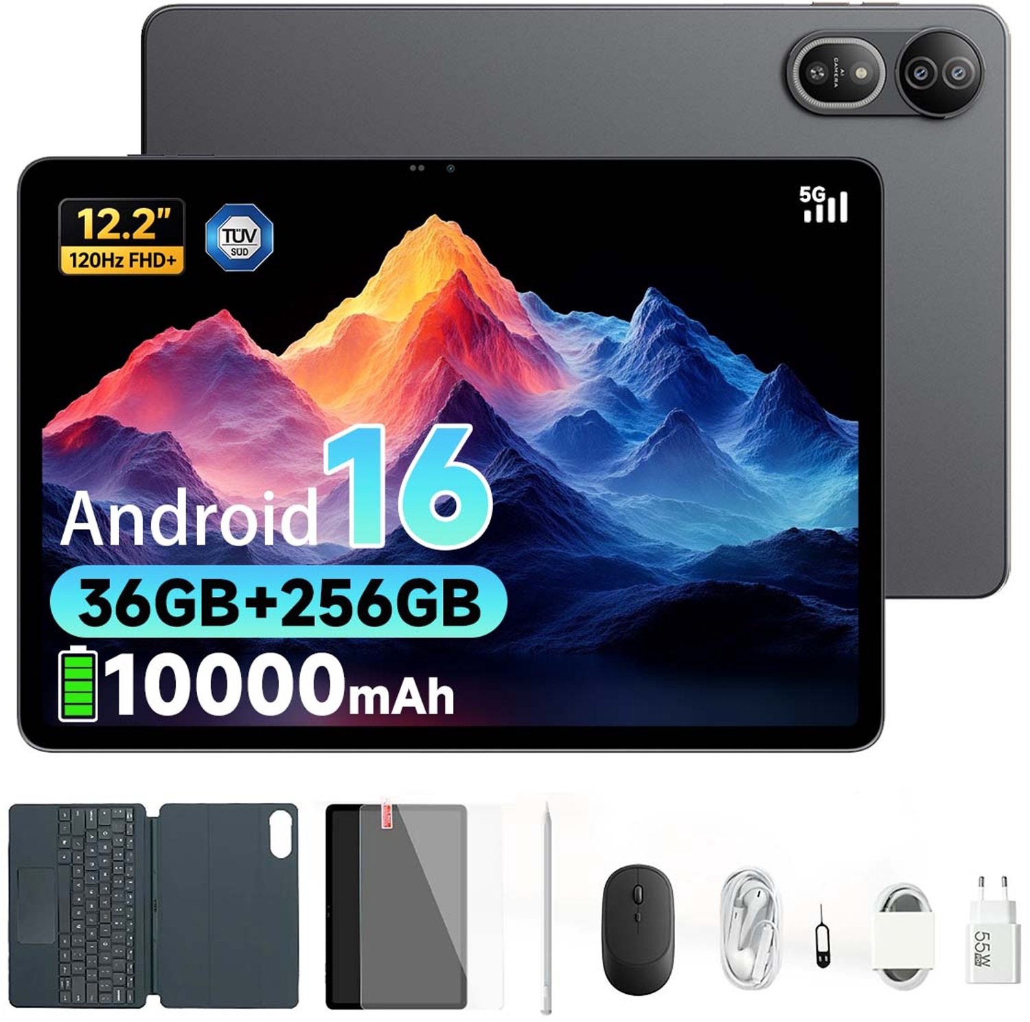 Blackview Mega 12 Tablet Grijs