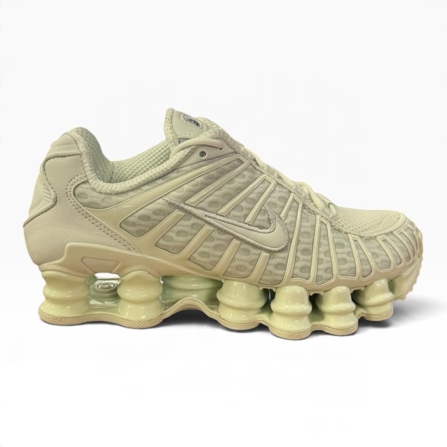 Nike Shox TL Spruce Aura/Light Lichtgroen Met Zilvergrijze En Metallic Zilveren Accenten