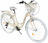 Davi Emma – Stadsfiets – 28 inch – 7 versnellingen – Shimano – V-brake – Lage instap – Bruin/Wit