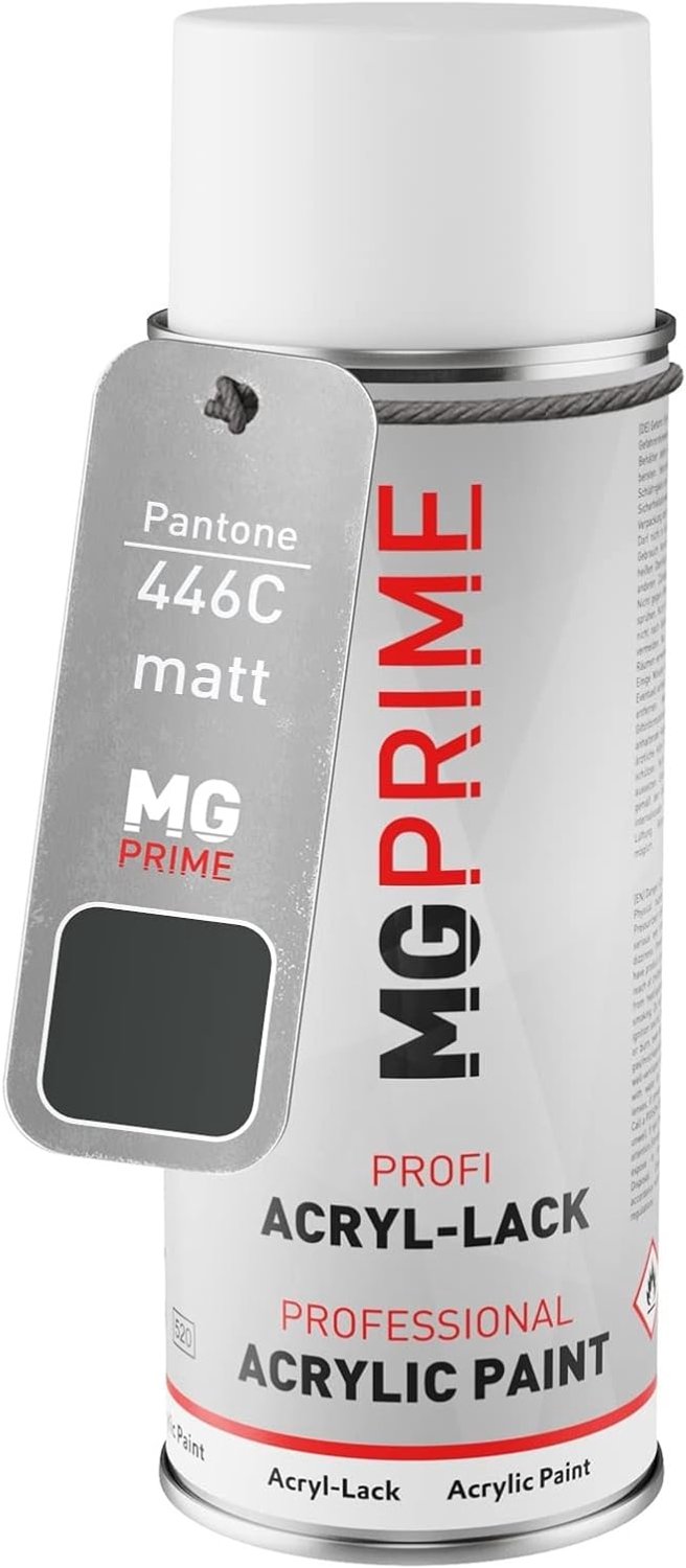 Acryllak spuitbus 400 ml - Pantone 446C Grey mat - sneldrogend - professionele kwaliteit - m-winkel