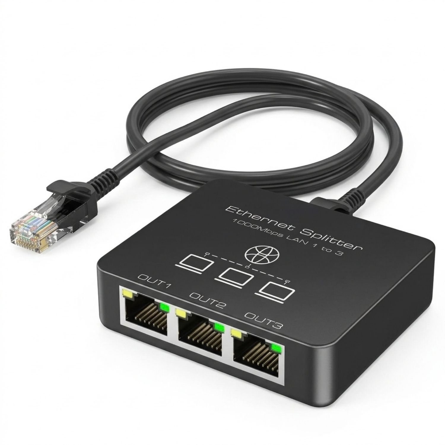 ApexArte® Netwerk Switch - Netwerk Splitter - Unmanaged-15x15x5cm