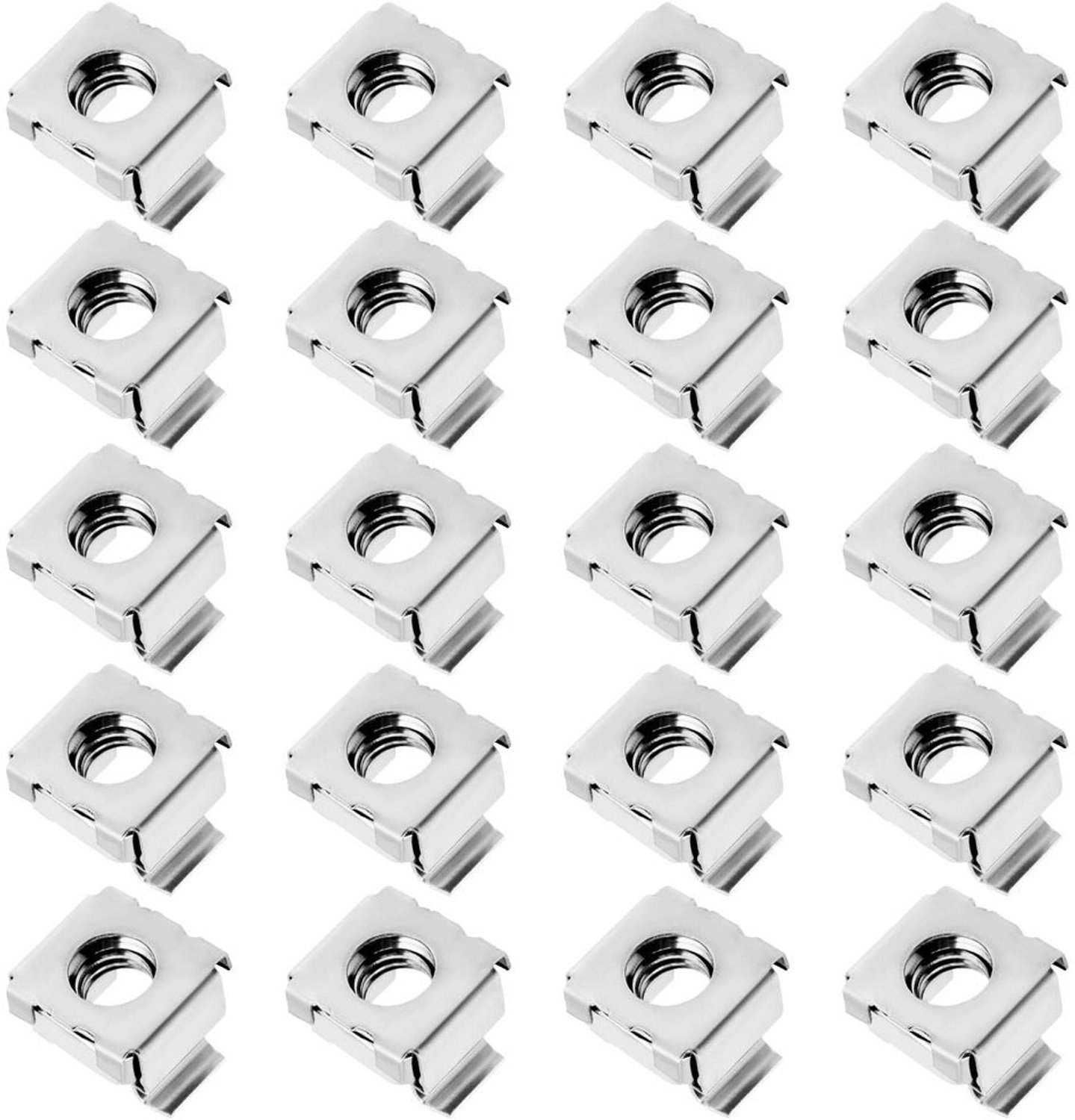 M6 Kooi Moeren - 20Pcs M6 Kooimoeren - Duurzaam en Corrosiebestendig - Zilver - Bevestigingsmiddelen voor Serverkasten - Geschikt voor El...
