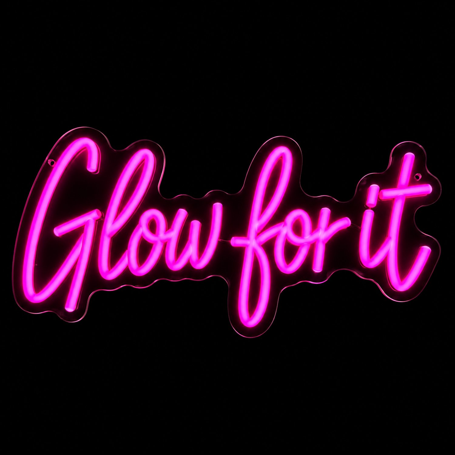 Neon Lamp - Glow For It - Dimbaar - Incl. Ophangmateriaal - Neon Sign - LED Lamp - Verlichting - Wandlamp