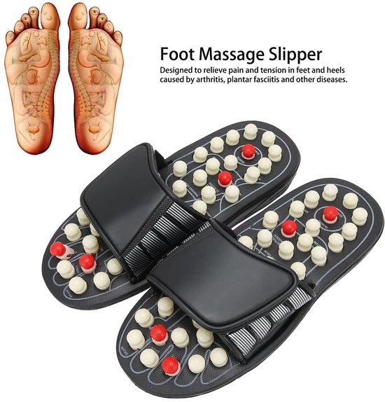 Massage-pantoffels - Reflexzonemassage - Verstelbaar voor pijnverlichting - Maat 38-39 - Thuis en lichaamsverzorging - Voor dames — cadeau in Verzorging - foto 3