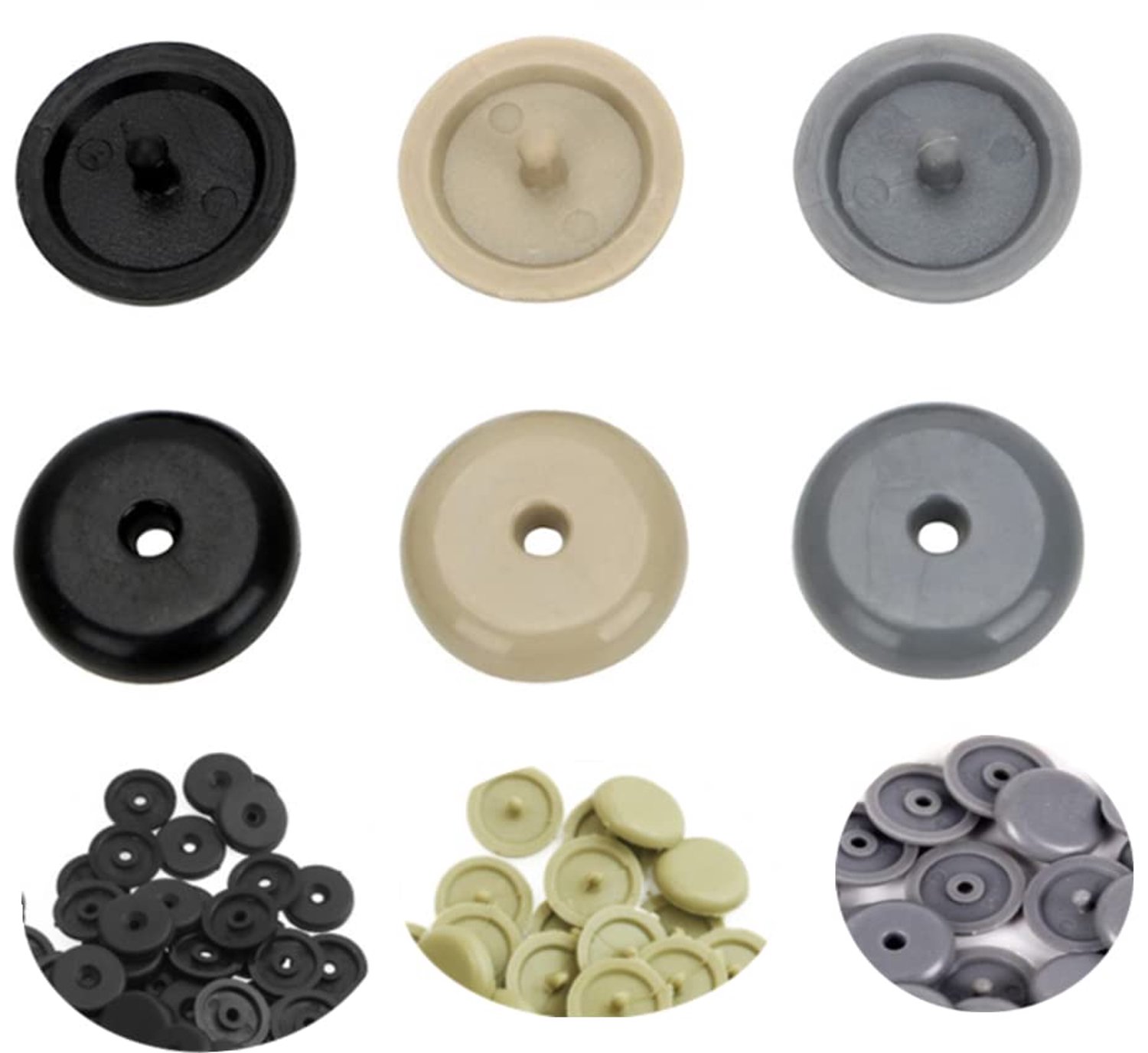 Veiligheidsgordelknop 30 Sets - Auto Veiligheidsgordel Knop - Voorkom Gordel Verschuiven - Plastic Stopknop - Universele Capaciteit - Diameter 16 mm - Veiligheidsgordelstopper