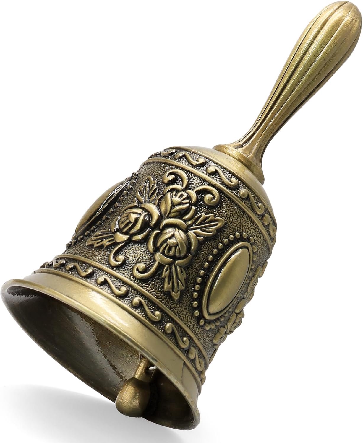 Kerstbel - kerstdecoratie bel - traditionele belletje - Handbel - Tafelbel - kleine bel - Receptie bel - dienst bel - meditatie gebed - huisdier training