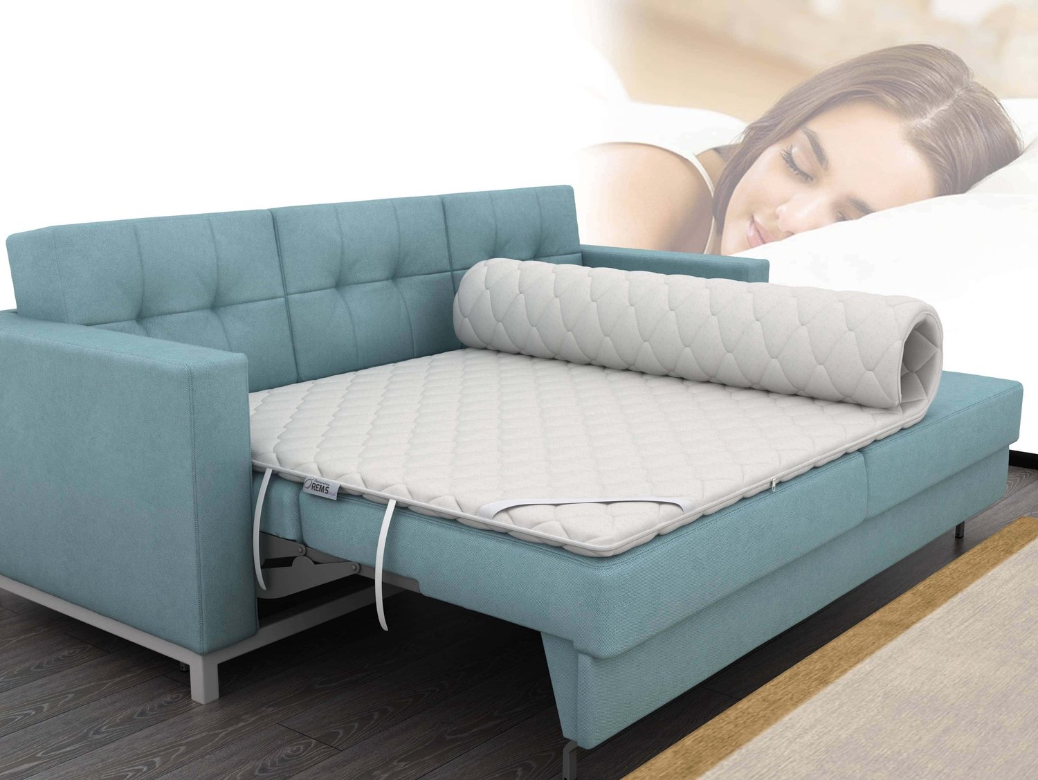 Rem-Sen Individueel - Topmatras - 140 × 190 cm - Tweezijdig - Afneembare hoes