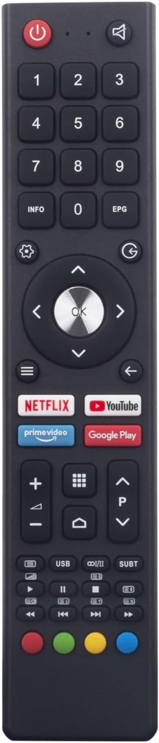 Afstandsbediening voor ChiQ Android TV - compatibel met U43H7S, U43H7SX, U50G7U, U55H7SX, U58H7SX - eenvoudig in gebruik - ServiceTopper