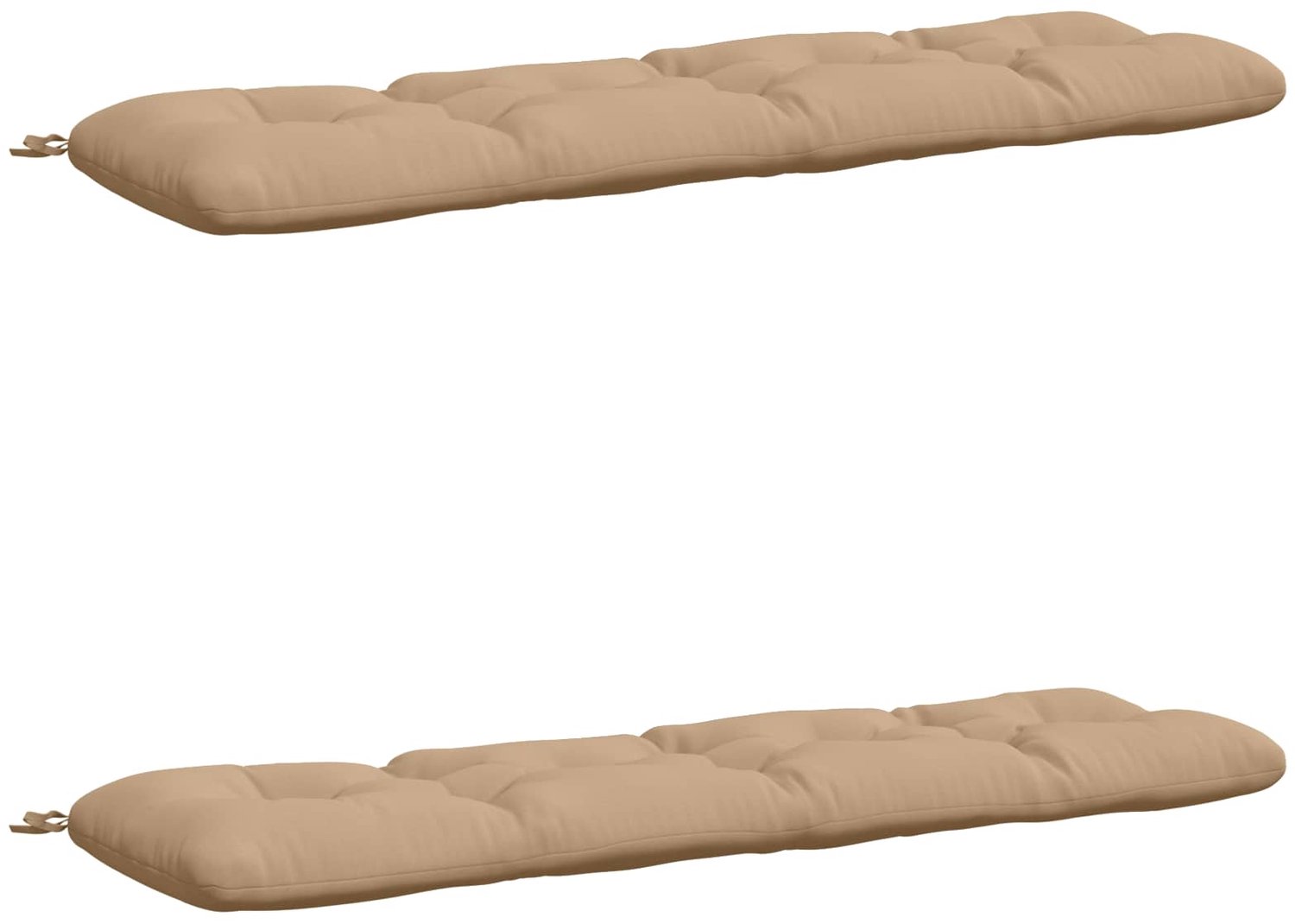 vidaXL Bankkussens - VIANEN - 2 - st - 100% - Polyester - Zand - 150 - x - 40 - x - 12 - cm