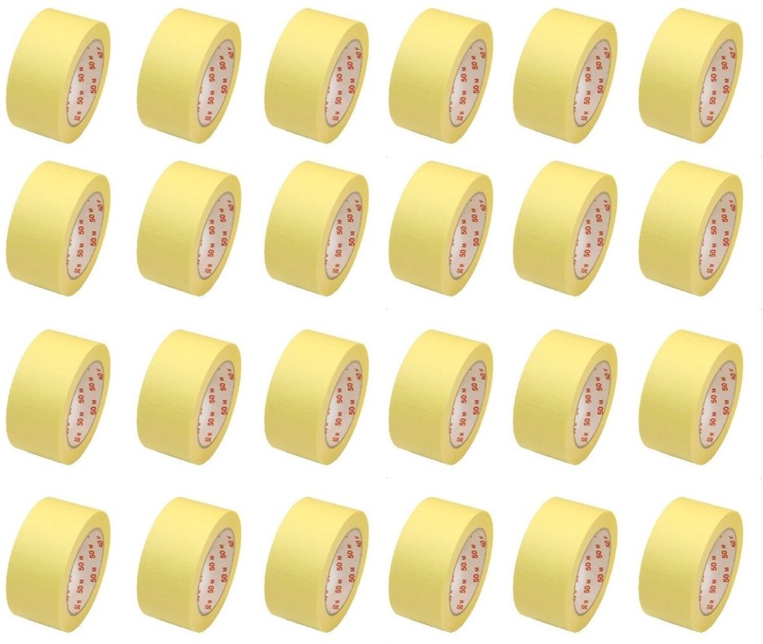 Plakband 50mm x 50m Geel (6-48 rollen)