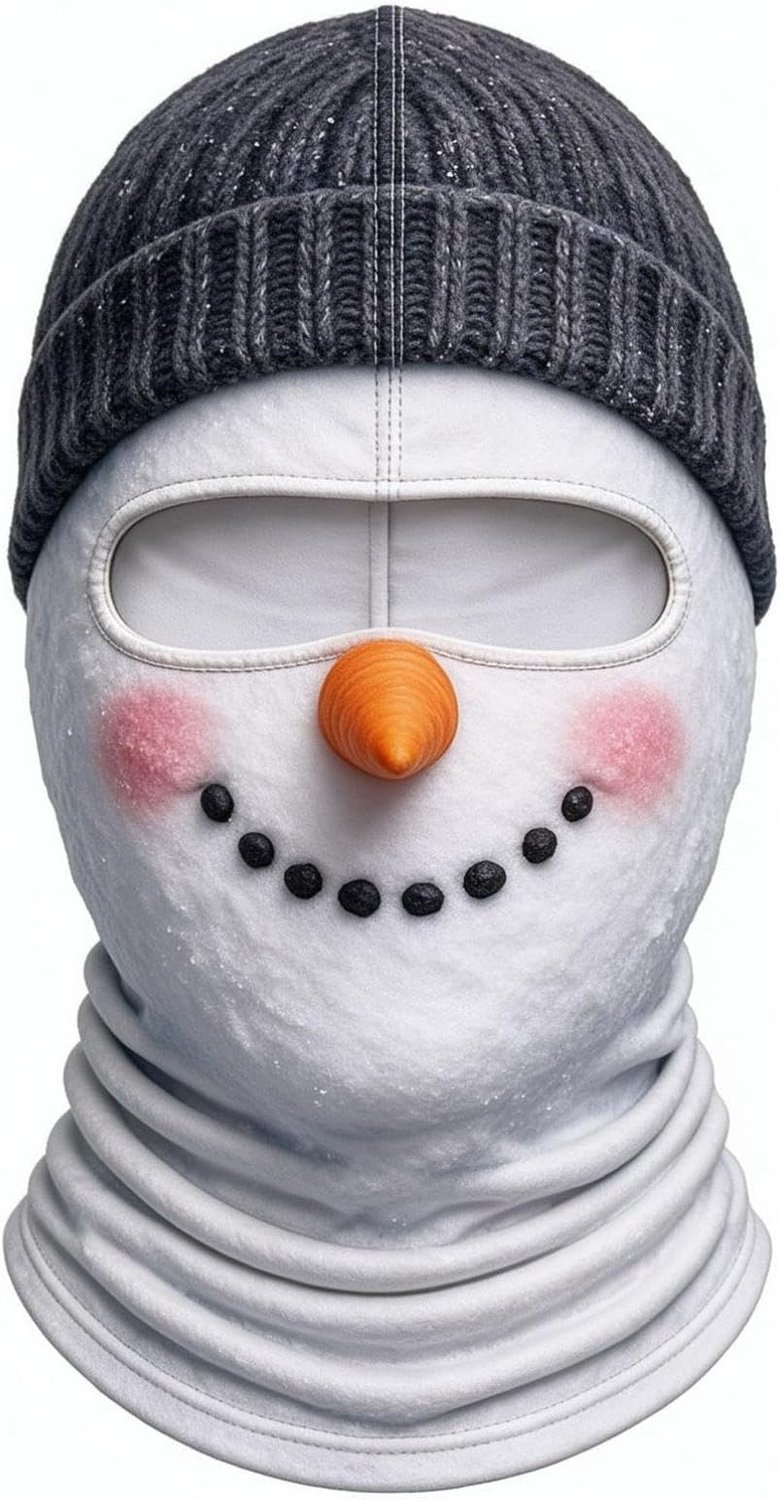 Realistische 3D Print Oude Man Bivakmuts Grappige Skimasker voor Mannen & Vrouwen Winddicht & Warme Wintersmasker met Gezichtsprint Geschikt voor Skiën Snowboarden Fietsen Buiten & Feesten Grappig Cadeau Stijl-C Cyslmuk® Stijl-a
