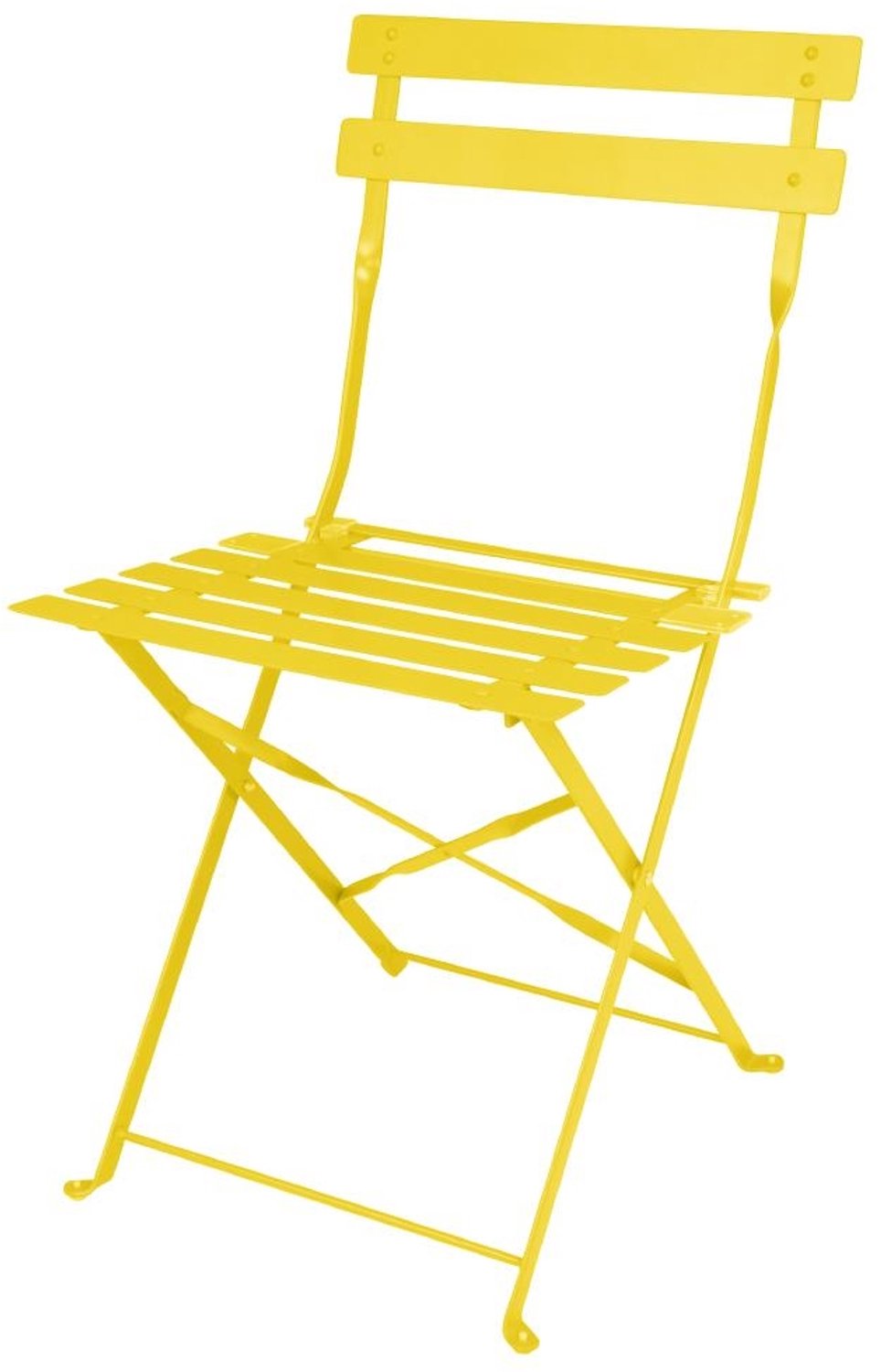 Bolero Perth zachtgele trottoirstijl stalen inklapbare stoelen (2stuks) Geel