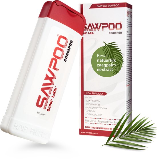 Sawpoo Shampoo met zaagpalmextract tegen haaruitval, DHT-blokker 300