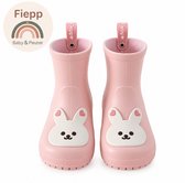 Regenlaarsjes - Peuter regenlaarsjes - Fiepp - Roze regenlaarsjes - Regenlaarzen kinderen - Regenlaarzen peuters - PVC laarsjes - Maat 22/23- Meisjes - Jongens - Waterdicht – Kaplaarsjes