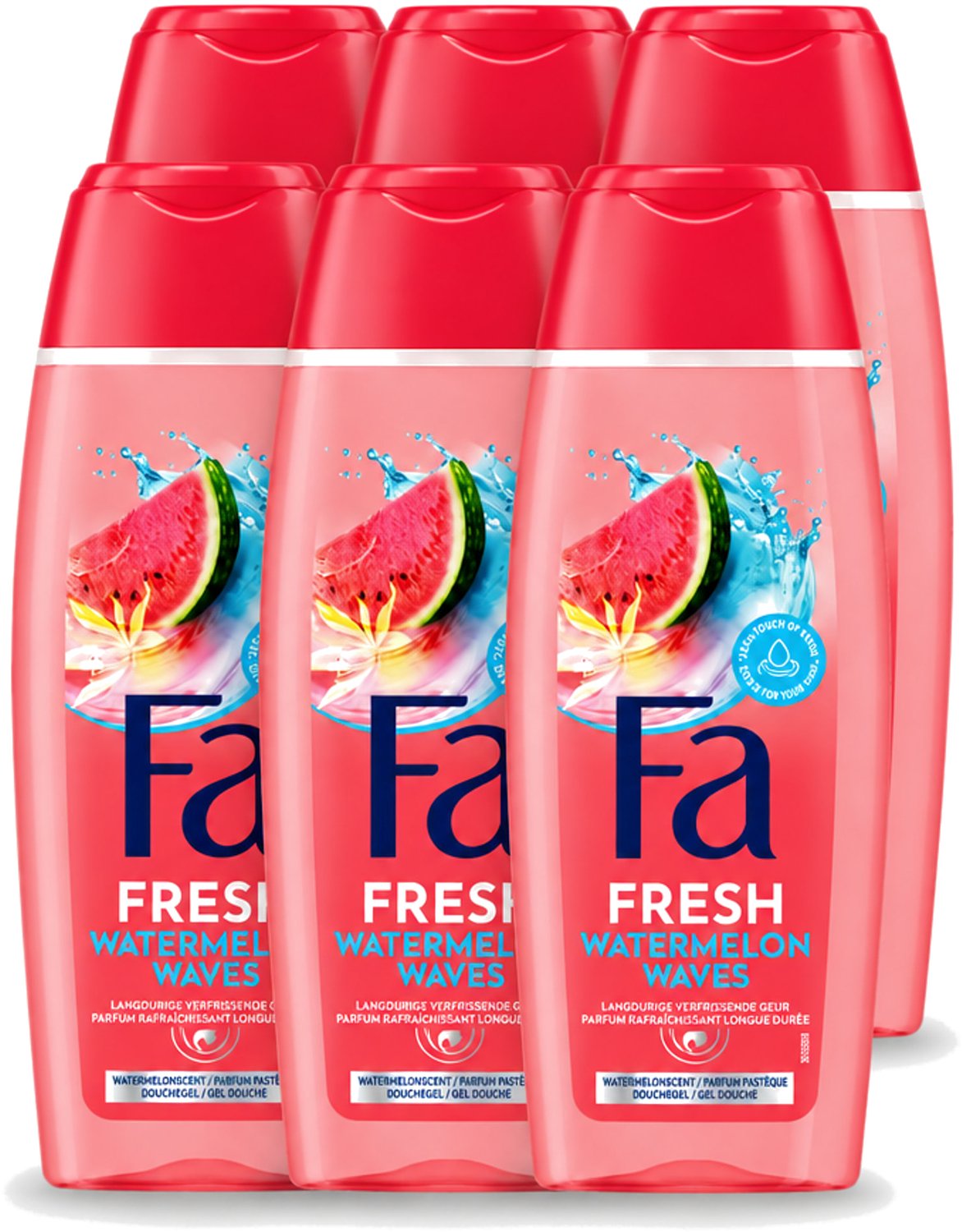 6 x Fa – Douchegel – Watermelon Waves – 250 ml - Voordeelverpakking - 6 stuks