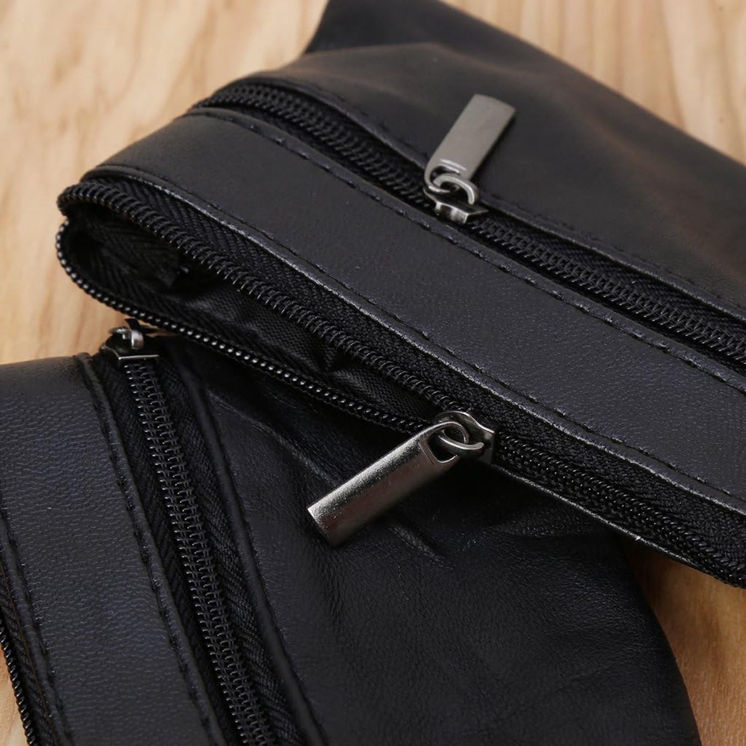Heren portemonnee geldwissel portemonnee sleutelhanger portemonnee ritssluiting lederen tas tas portemonnee cadeau, zwart, 10,5 x 7,5 cm/4,13 x 2,75 Zoll (ca.)