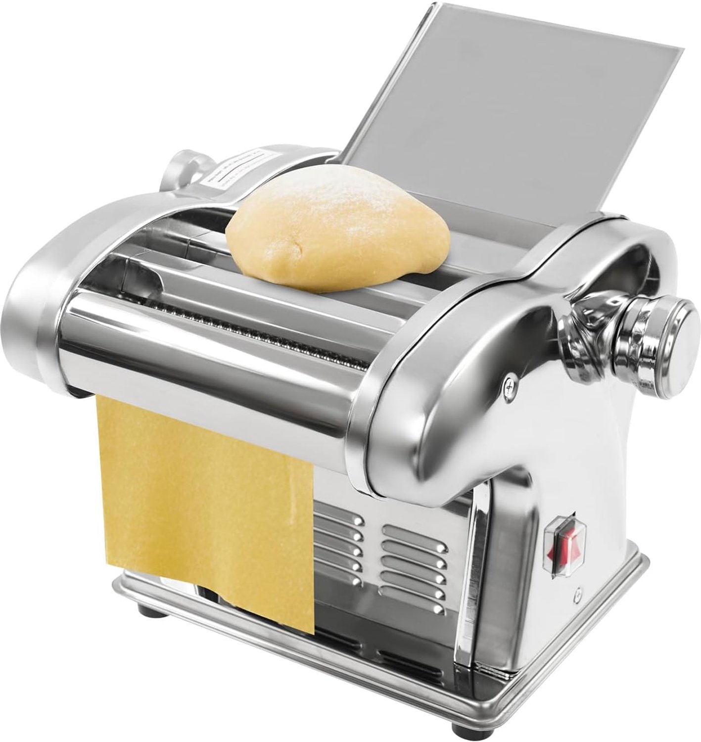Pastamachine, 0,5-4 mm, multifunctionele pastamachine met instelbare parameters, deegroller van roestvrij staal met 3 messen voor spaghetti, fettuccine, lasagne, deegzakken