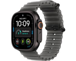 Apple Watch Ultra 4 - Wifi + 5G - 49 mm - Zwart titanium - Ocean-bandje