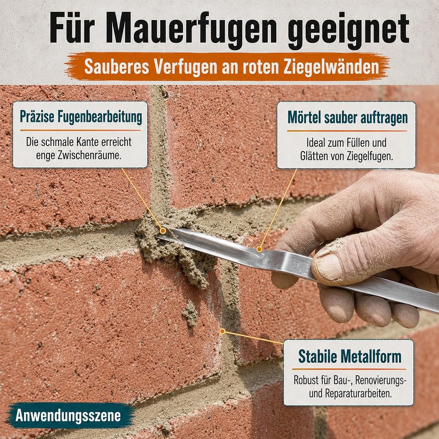 Voegentroffel 5-delig - roestvrij staal - zachte handgreep - inclusief handschoenen - ShopVlot