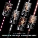 De L'Oréal Paris Préférence verpakkingen in violet, grijs, zilver, roze goud en rood.