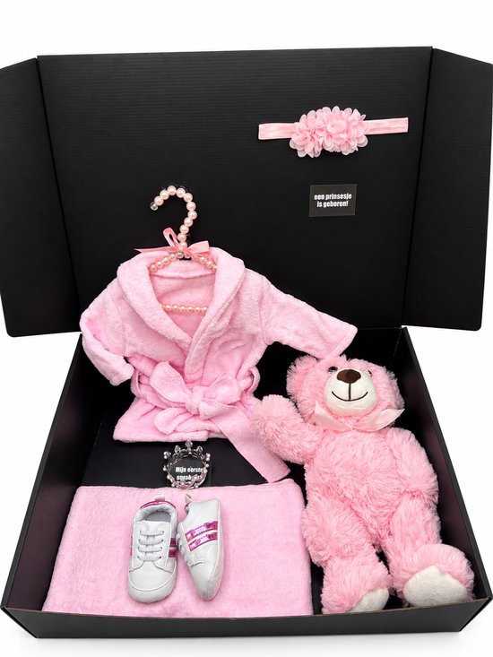 Groot kraamcadeau - teddybeer 50 cm - babybadjas - 2 maten - babysneakers - kan ook rechtstreeks als cadeau worden verstuurd van Funnies. — afbeelding 3