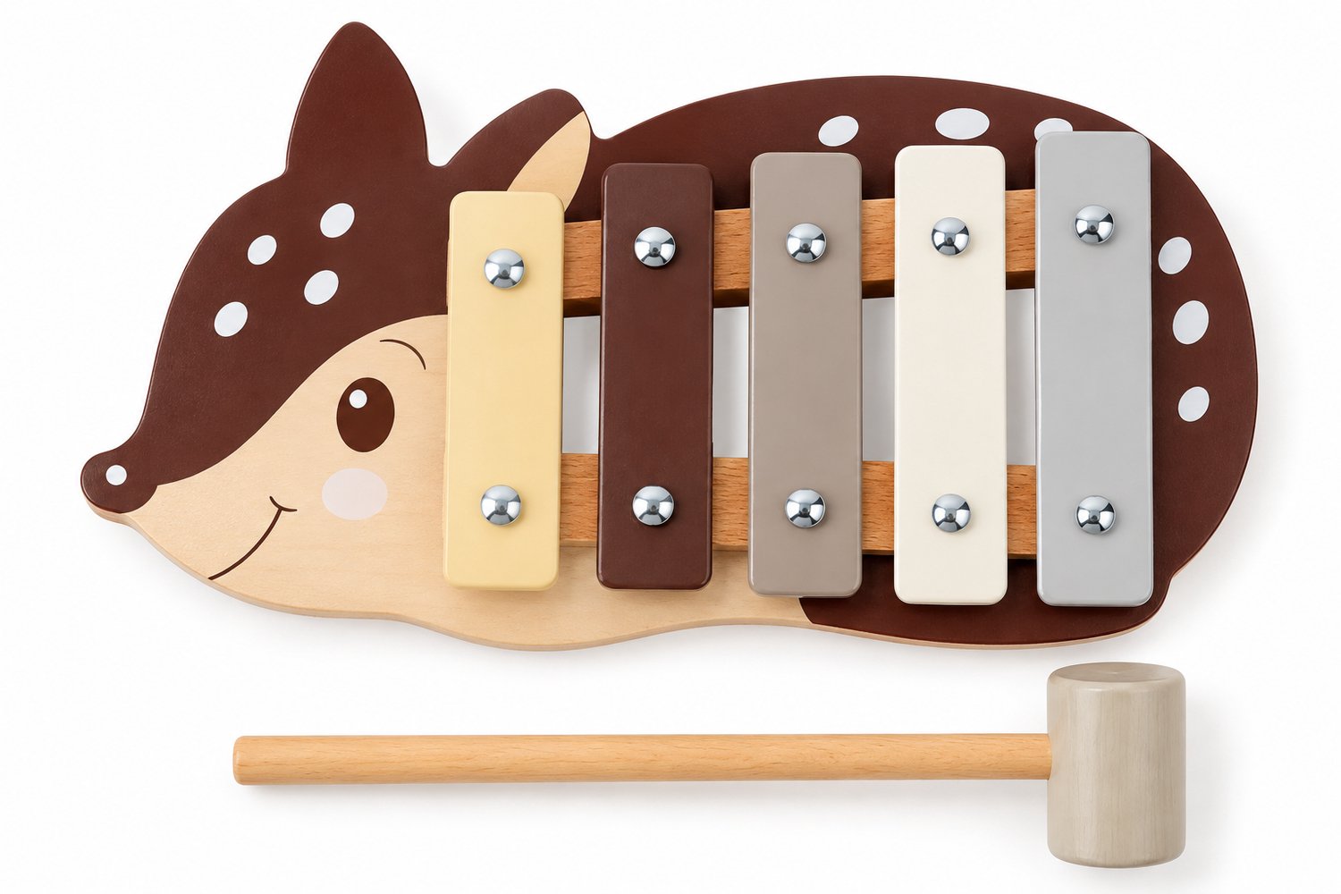 Houten Xylofoon Egel – Muziekinstrument voor Kinderen – Kinderxylofoon met Houten Slagstok – FSC®