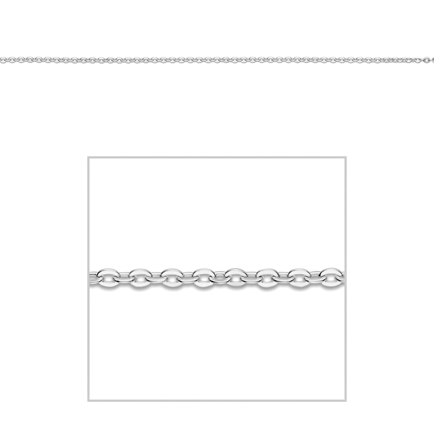 Witgouden Ketting Anker Schakel 0.8 mm 55 cm 14 karaats