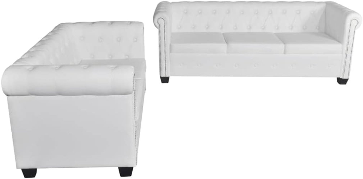 2-zits en 3-zits, kunstleer, wit, woonkamerbank, slaapkamer, werkkamer, kantoorbank voor woonkamer, slaapkamer, kantoor, lounge