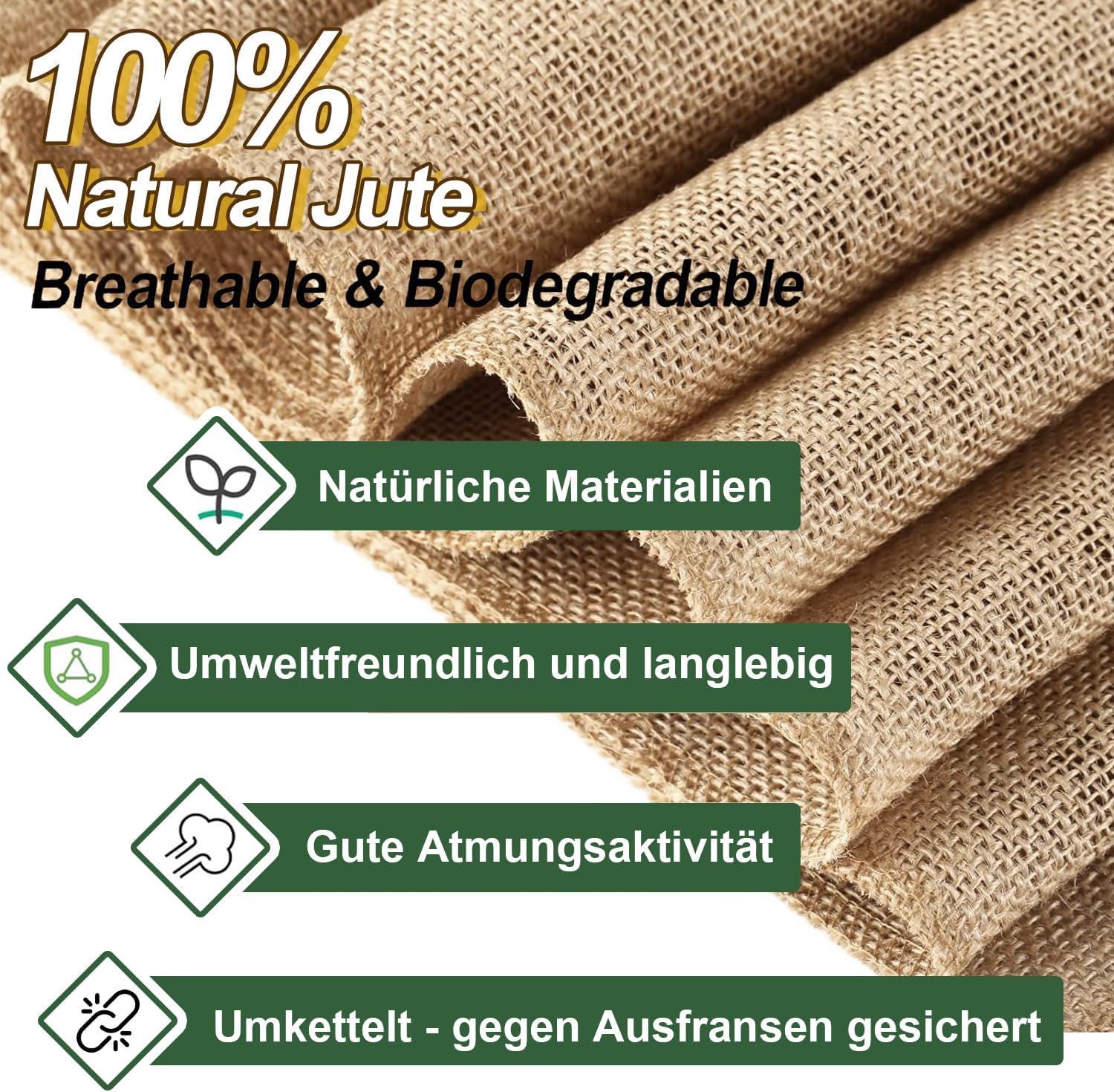 Famanu - Jute Winterbescherming voor Planten - Bescherming tegen vorst en plagen - Natuurlijk 1 stuk