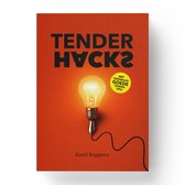 Oranje boek met de titel TENDER HVCK? en een gloeiende gloeilamp met een pen als voet. Karel Koppens.