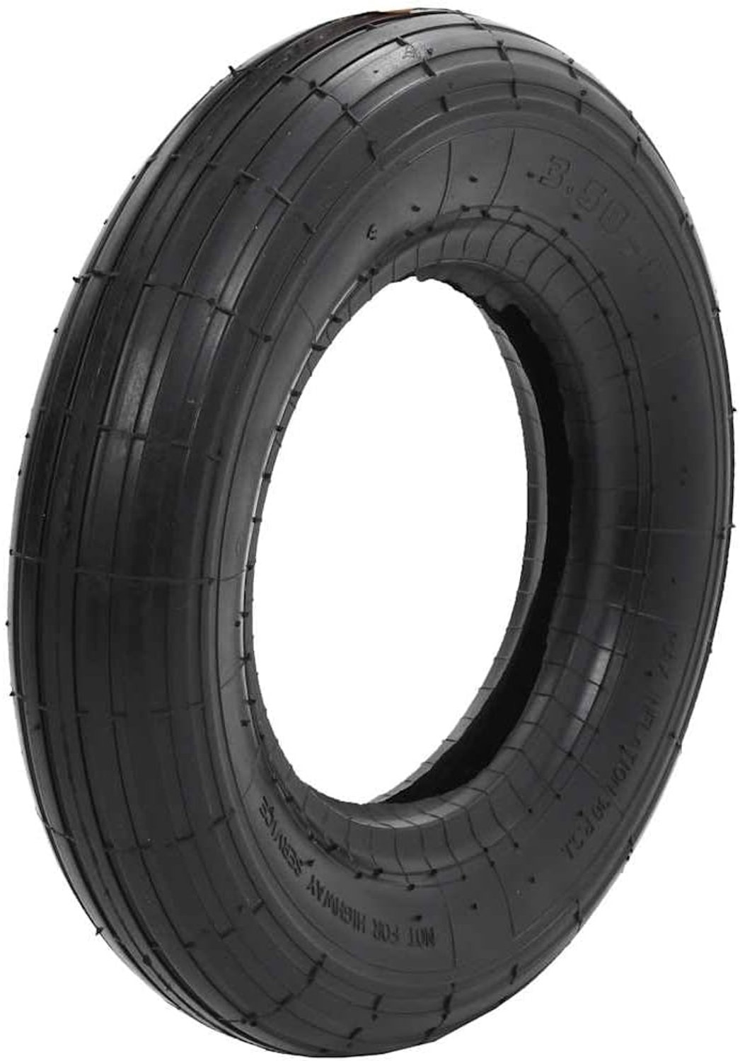 3.50-8 4PR reservewiel voor steekwagen, bolderwagen, kruiwagen, zwart, rubber, lekvrij
