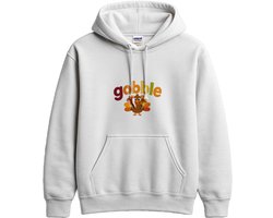 Danksgiving Hoodie – Gobble – Feestelijke Outfit – Unisex Hoodie voor Dames & Heren – Leuk Cadeau