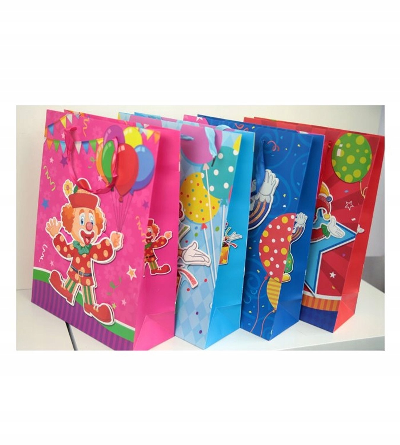 Kleurrijke Kinder Cadeautas met Clown - 40x30x12cm
