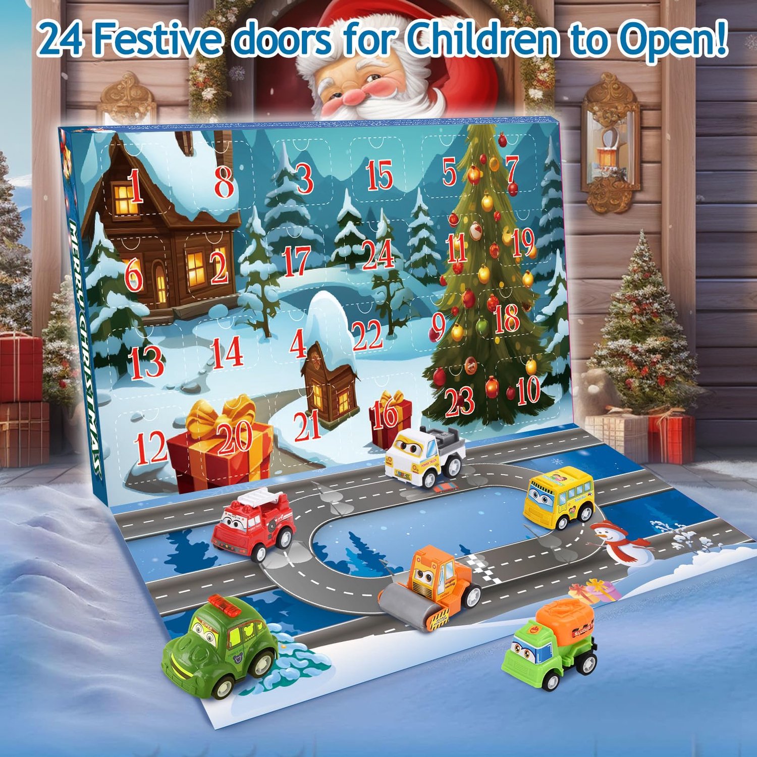Speelgoedauto Adventskalender 2026 - 24 Dagen Kerst Countdown Speelgoed - Kalender Speelset Voor De Feestdagen - Verjaardagen - Voor Kinderen en Volwassenen – foto 5