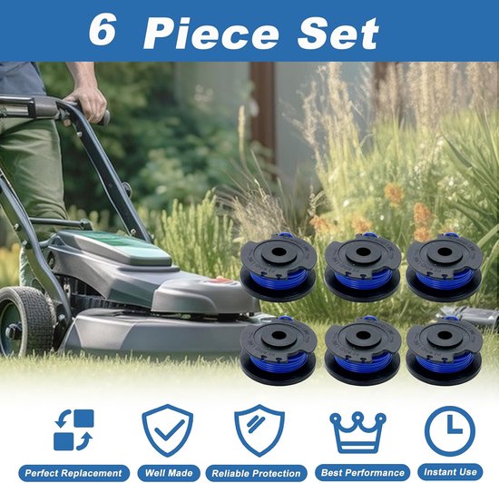 6 stuks spoel draadspoel voor Ryobi One AC14RL3A Olt1832 Rac124 OLT1825M P2000 omhuld garen voor Ryobi 18 V, 24 V, 40 V trimmerspoel trimmer 5132002434 — afbeelding 5